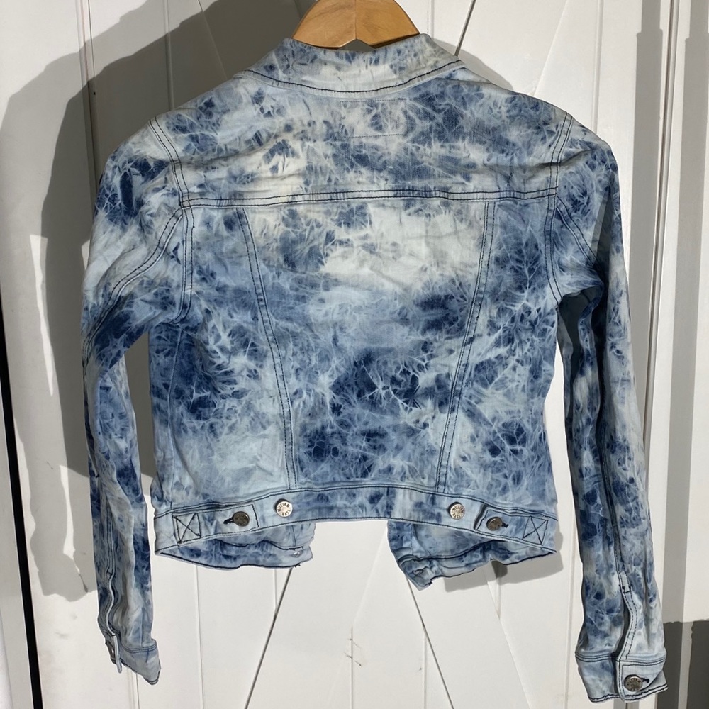 William Rast Acid Wash Stretch Crop Jean Jacket - Picture 3 of 4